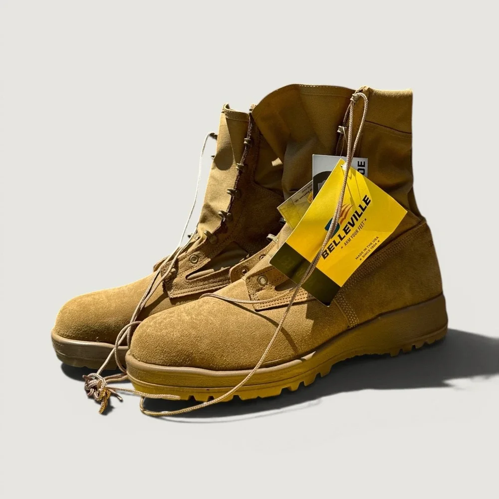 NEW Belleville C300ST Steel Toe Boots Mens 15 Coyote Hot Weather Combat Military